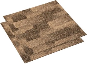 vidaXL Χάλι Δαπέδου 20 τμχ. Καφέ 50 x 50 cm PP Χαμηλός πέλος
