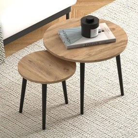 Ζιγκόν Roma (Σετ 2Τμχ) 0248452 Φ60x46/40x43cm Oak