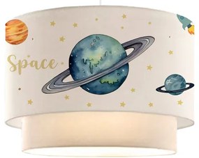 Παιδικό φωτιστικό οροφής Saturn pakoworld πολύχρωμο-λευκό Φ30x20εκ