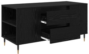 vidaXL Τραπεζάκι σαλονιού with Drawer Μαύρη δρυς 102 x 44.5 x 50 εκ