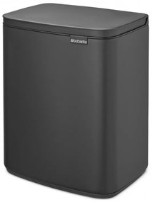 Κάδος Brabantia Bo Small 1006635, 12 l, Αθόρυβο και ομαλό άνοιγμα, Αντιολισθητική βάση, Μαύρο