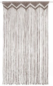 vidaXL Κουρτίνα Μακραμέ Taupe 140 x 240 εκ. Βαμβακερή