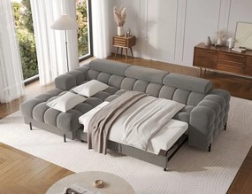 Γωνιακός καναπές Freyia-Gkri Skouro-Αριστερή