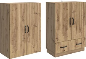 vidaXL Σέτ Ντουλαπιών 2 τμχ. Artisan Δρυς Επεξεργασμένο Ξύλο
