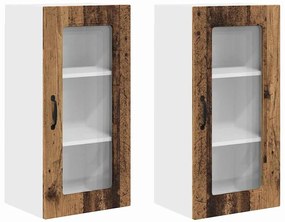 vidaXL Πάνελ πλυντηρίου πιάτων Kalmar 2 pcs Παλιό ξύλο