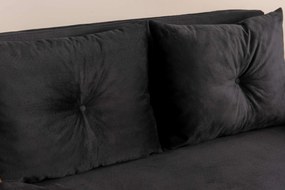 Διθέσιος Καναπές Κρεβάτι Μαύρο COSMO 78x120x82