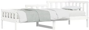 vidaXL Καναπές Κρεβάτι Χωρίς Στρώμα Λευκό 90x200 εκ. Μασίφ Ξύλο Πεύκου