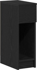 vidaXL Κομοδίνο με συρτάρι Μαύρη βελανιδιά 20x36x60 cm