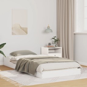 vidaXL Σκελετός Κρεβατιού Λευκό 80 x 200 cm Μασίφ ξύλο πεύκου