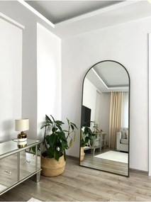 Stewehome Οβάλ καθρέφτης δαπέδου με μεταλλικό πλαίσιο Πολύχρωμο 180x80 cm