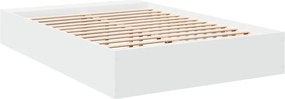 vidaXL Πλαίσιο Κρεβατιού Λευκό 135x190 εκ. από Επεξεργασμένο Ξύλο