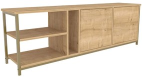 Έπιπλο Tηλεόρασης Primrose 322RTC2259 160x35,3x50,8cm Oak-Gold