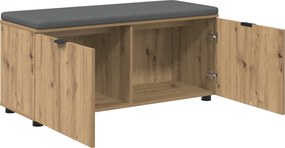 vidaXL Παγκάκι Χαλωρίου Τεχνίτικη Δρυς 100 x 38 x 46 εκ