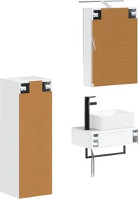 vidaXL Σετ Ντουλαπιών Μπάνιου 4 pcs Λευκό 50 x 14,5 x 70 εκ