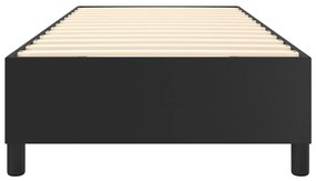 vidaXL Πλαίσιο Κρεβατιού Boxspring Μαύρο 90x200 εκ. Συνθετικό Δέρμα