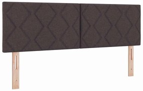 vidaXL Κρεβάτι box spring με στρώμα με στρώμα Σκούρο καφέ Σκούρο καφέ