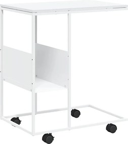 vidaXL Βοηθητικό Τραπέζι με Ρόδες Λευκό 55x36x63,5 εκ. Επεξεργ. Ξύλο