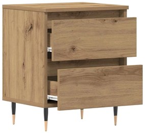 vidaXL Κομοδίνο 2 pcs artisan δρυς 40 x 35 x 50 εκ. Επεξεργασμένο ξύλο