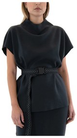 Μπλουζάκια με μακριά μανίκια Zoya  HIGH NECK BELTED SLEEVELESS COMFORT FIT BLOUSE WOMEN