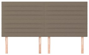 vidaXL Κεφαλάρι Κρεβατιού Μπεζ 160x5x118/128 εκ. Ύφασμα
