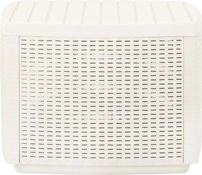 vidaXL Τραπέζι Κήπου Λευκό 53 x 53 x 40 εκ. Πλαστικό