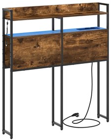 vidaXL Κεφαλάρι Αποθήκης Καπνιστή δρυς 80 cm Επεξεργασμένο ξύλο