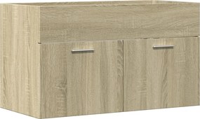 vidaXL Ντουλάπι Νιπτήρα Μπάνιου Sonoma Δρυς 90x38,5x46 εκ. Επεξ. Ξύλο