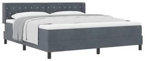vidaXL Κρεβάτι με Ελατήρια και Στρώμα Μαύρο 100x200 εκ. Βελούδο