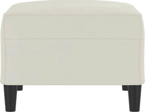 vidaXL Υποπόδιο Κρεμ 70x55x41 εκ. Βελούδινο