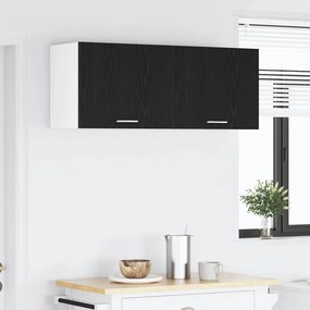 vidaXL Κρεμαστό ντουλάπι Μαύρος Δρυς και Λευκό 50 x 31 x 40 εκ.