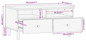 ΤΡΑΠΕΖΑΚΙ ΣΑΛΟΝΙΟΥ 80 X 54 X 40 ΕΚ. ΑΠΟ ΜΑΣΙΦ ΞΥΛΟ ΜΑΝΓΚΟ 356904