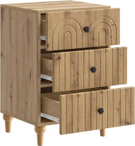 vidaXL Κομοδίνο Artisan Δρυς 43x 41 x 66,5 εκ Επεξεργασμένο Ξύλο