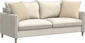 vidaXL Μαξιλάρι Καναπέ 2 pcs Κρεμ 50 x 50 cm ύφασμα