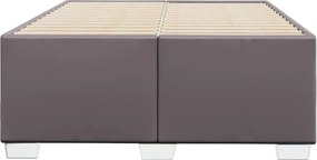 vidaXL Πλαίσιο Κρεβατιού χωρίς στρώμα Γκρι 120x190 εκ.Συνθ. Δέρμα