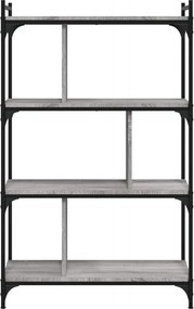 vidaXL Βιβλιοθήκη 4 Επιπέδων Γκρι Sonoma 76 x 32 x 123 εκ. Επεξ. Ξύλο