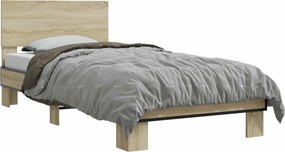 vidaXL Κρεβάτι με Κεφαλάρι Sonoma Δρυς 80 x 200 cm Επεξεργασμένο Ξύλο