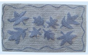 Πατάκι Μπάνιου Φύλλο Grey DimCol 50x85 100% Cotton