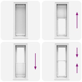 Πλισέ περσίδα Λευκό 50x150 cm Πλάτος υφάσματος 49,4 cm 4015490