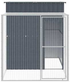 vidaXL Κλουβί για Κότες με Αυλή Ανθρακί 165x251x181 εκ Γαλβαν. Χάλυβας