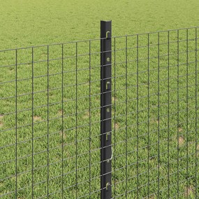 vidaXL Σιδερένιο πλέγμα με στήλη 50 x 0,8 m PVC-Επικαλυμμένο Ατσάλι