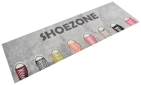 vidaXL Χαλί Κουζίνας Πλενόμενο Επιγραφή Shoezone 60x180 εκ. Βελούδινο