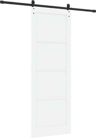 vidaXL Συρόμενη Πόρτα ORKDAL Λευκό και Μαύρο 83 x 232 εκ.