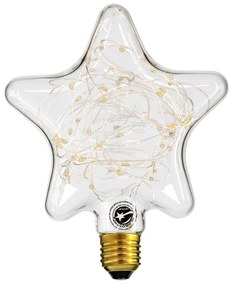 GloboStar® 99224 Λάμπα E27 DSC125 Deco Star SMD LED Copper String 2W 160 lm 320° AC 85-265V Edison Retro με Διάφανο Γυαλί Θερμό Λευκό 2700 K