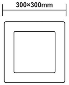 ΛΕΥΚΟ ΤΕΤΡΑΓΩΝΟ LED ΠΑΝΕΛ ΟΡΟΦΗΣ 23W 4000K 2120Lm 288x288mm 230V Ra80