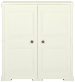 vidaXL Πλαστικό Ντουλάπι Κρεμ Ανοιχτό 79 x 43 x 85,5εκ με Σχέδιο Ξύλου
