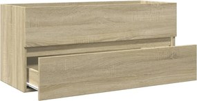 vidaXL Ντουλάπι Νιπτήρα Μπάνιου Sonoma Δρυς 100x38,5x45 εκ. Επεξ. Ξύλο