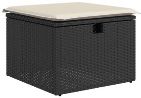 vidaXL Σαλόνι Κήπου 8 Τεμαχίων Μαύρο από Συνθετικό Ρατάν με Μαξιλάρια