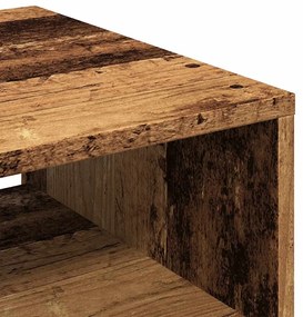 Τραπεζάκι σαλονιού Παλιό ξύλο 40x40x43 cm Κατασκευασμένο ξύλο - Καφέ