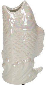 Βάζο ArteLibre Ψάρι Ιβουάρ Κεραμικό 11.5x7x21.5cm