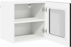 vidaXL Ραφιέρα τοίχου PORTO 2 pcs Μαύρο Επεξεργασμένο Ξύλο
